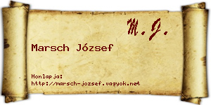 Marsch József névjegykártya